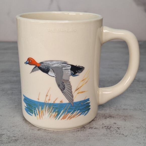 Vintage NED SMITH Game Birds Water Fowl Coffee Mug Set of 4 Made In USA Cabin - Picture 6 of 16